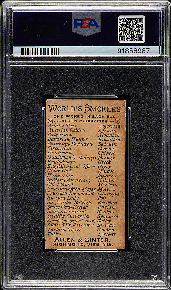 1888 N33 Allen & Ginter "World's Smokers" Old Planter PSA GOOD 2