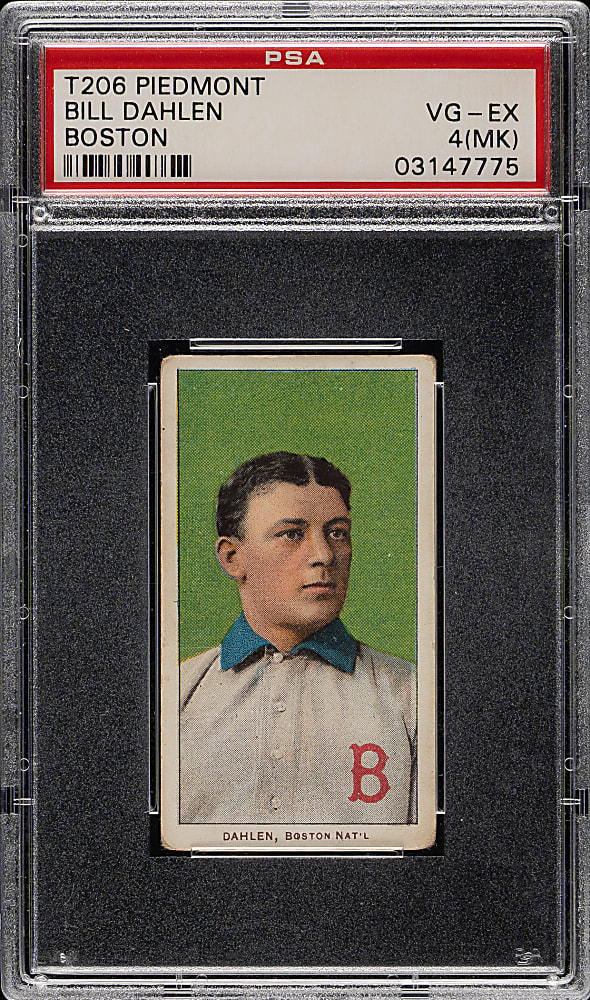 1909-1911 T206 White Border Bill Dahlen Boston PSA VG-EX 4 (MK)