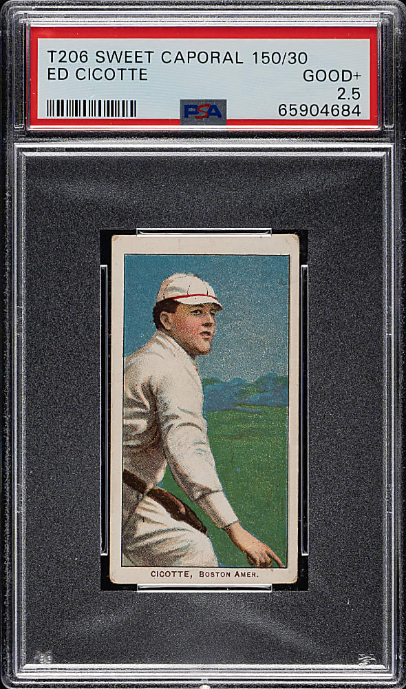 1909-1911 T206 White Border Ed Cicotte PSA GOOD+ 2.5