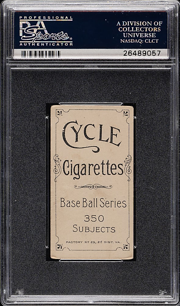 1909-1911 T206 White Border Fred Burchell PSA GOOD 2 - Cycle 350 Back