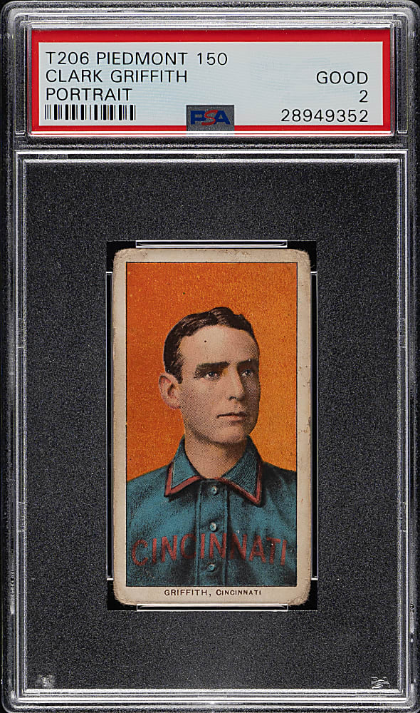 1909-1911 T206 White Border Clark Griffith Portrait PSA GOOD 2