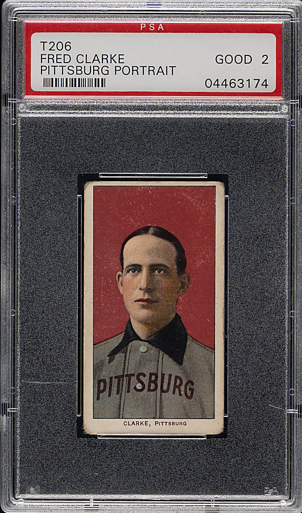 1909-1911 T206 White Border Fred Clarke Portrait PSA GOOD 2