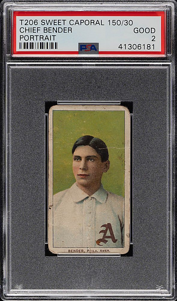 1909-1911 T206 White Border Chief Bender Portrait PSA GOOD 2