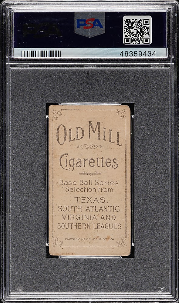 1909-1911 T206 White Border Ed Greminger Southern Leaguer PSA FAIR 1.5 - Old Mill Back