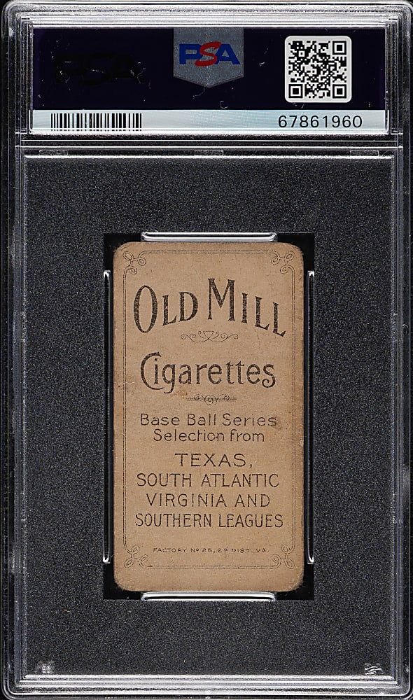 1909-1911 T206 White Border Carlton Molesworth Southern PSA FAIR 1.5 - Old Mill Back