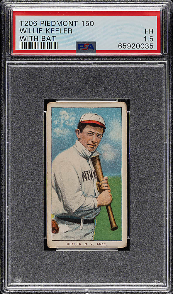 1909-1911 T206 White Border Willie Keeler with Bat PSA FAIR 1.5