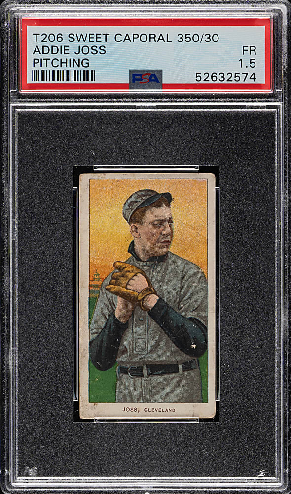 1909-1911 T206 White Border Addie Joss Portrait PSA FAIR 1.5