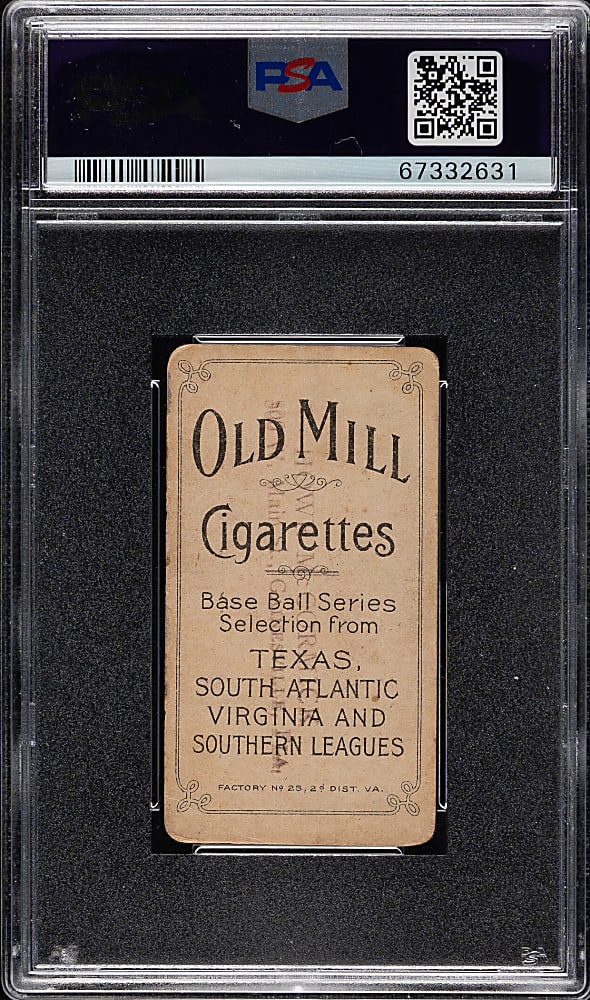 1909-1911 T206 White Border J. F. Kiernan Southern Leaguer PSA POOR 1 (MK) - Old Mill Back