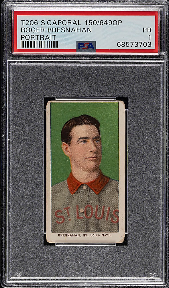 1909-1911 T206 White Border Roger Bresnahan Portrait PSA POOR 1