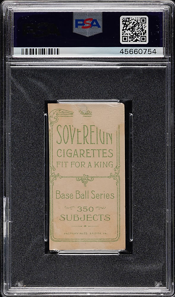 1909-1911 T206 White Border Ty Cobb Bat Off Shoulder PSA Authentic - Sovereign 350 Back