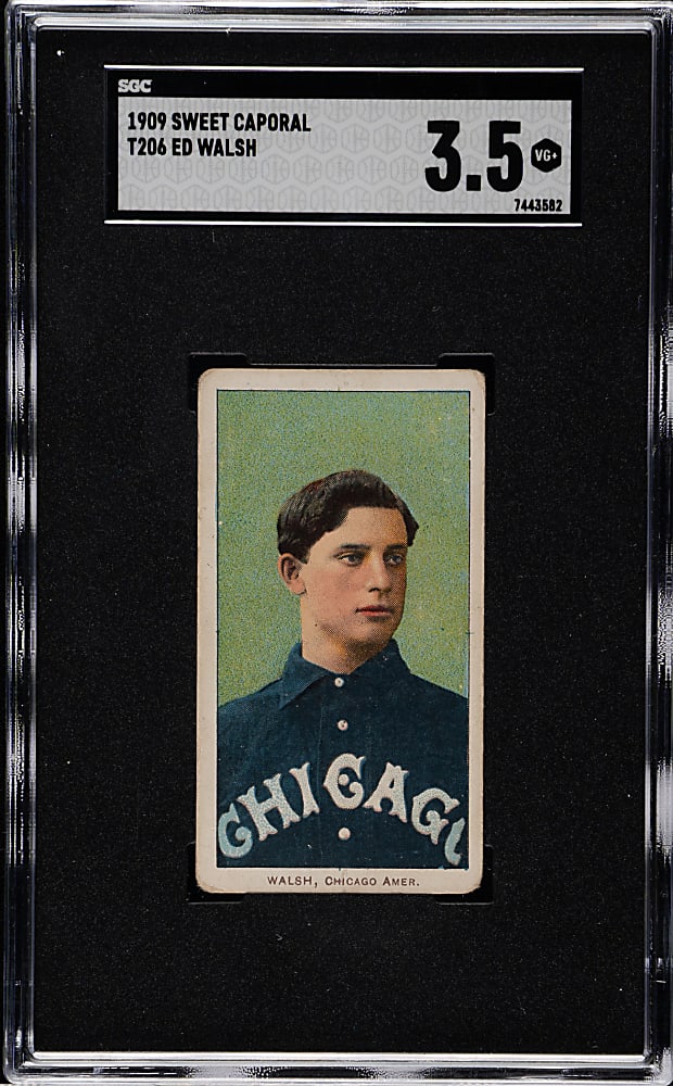 1909-1911 T206 White Border Ed Walsh SGC VG+ 3.5