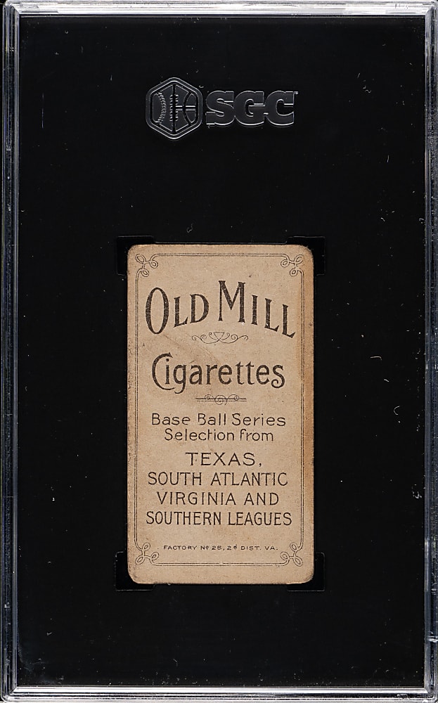 1909-1911 T206 White Border Jimmy Hart Southern Leaguer SGC GOOD+ 2.5 - Old Mill Back