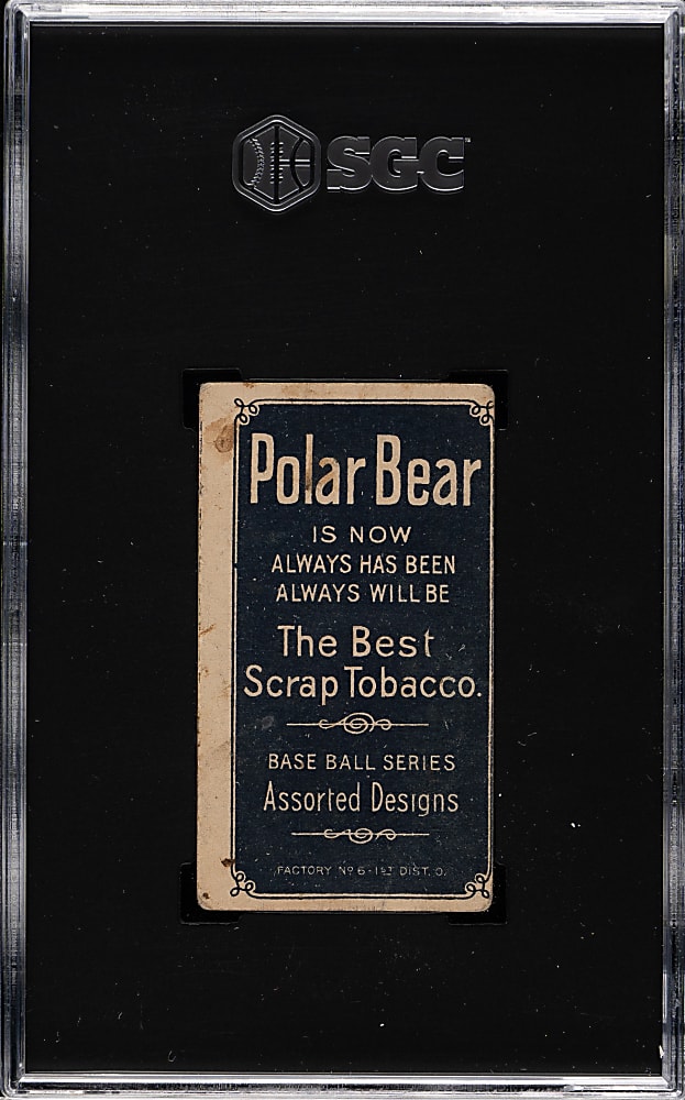 1909-1911 T206 White Border Mordecai Brown Chicago on Shirt SGC GOOD 2 - Polar Bear Back