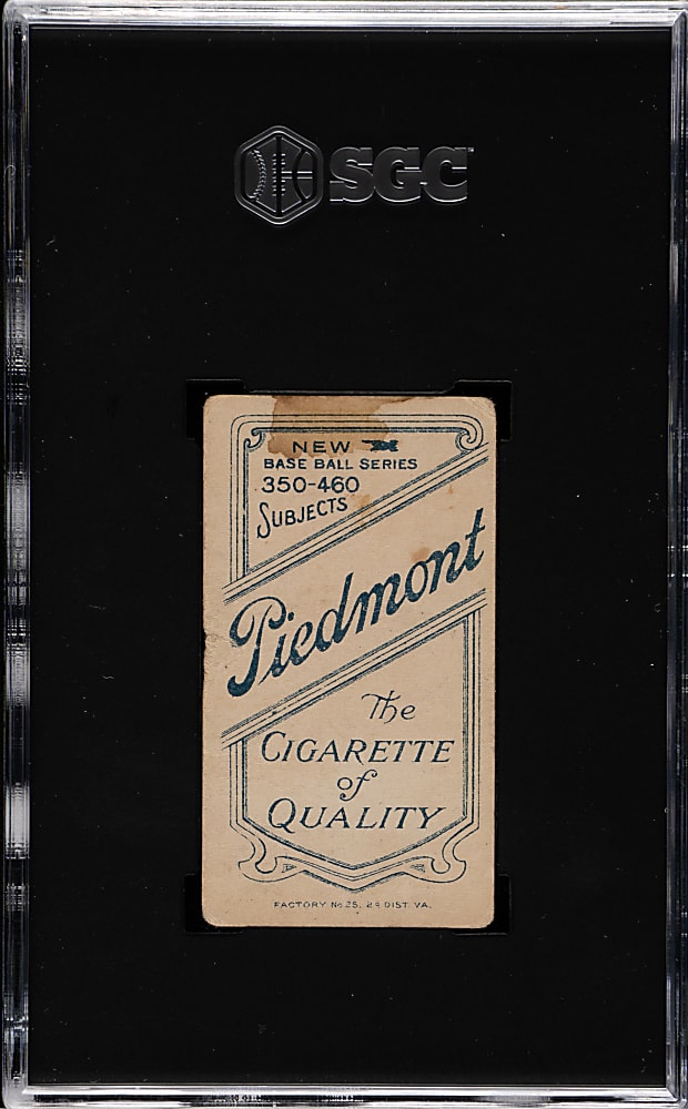 1909-1911 T206 White Border Hughie Jennings Both Hands Showing SGC POOR 1