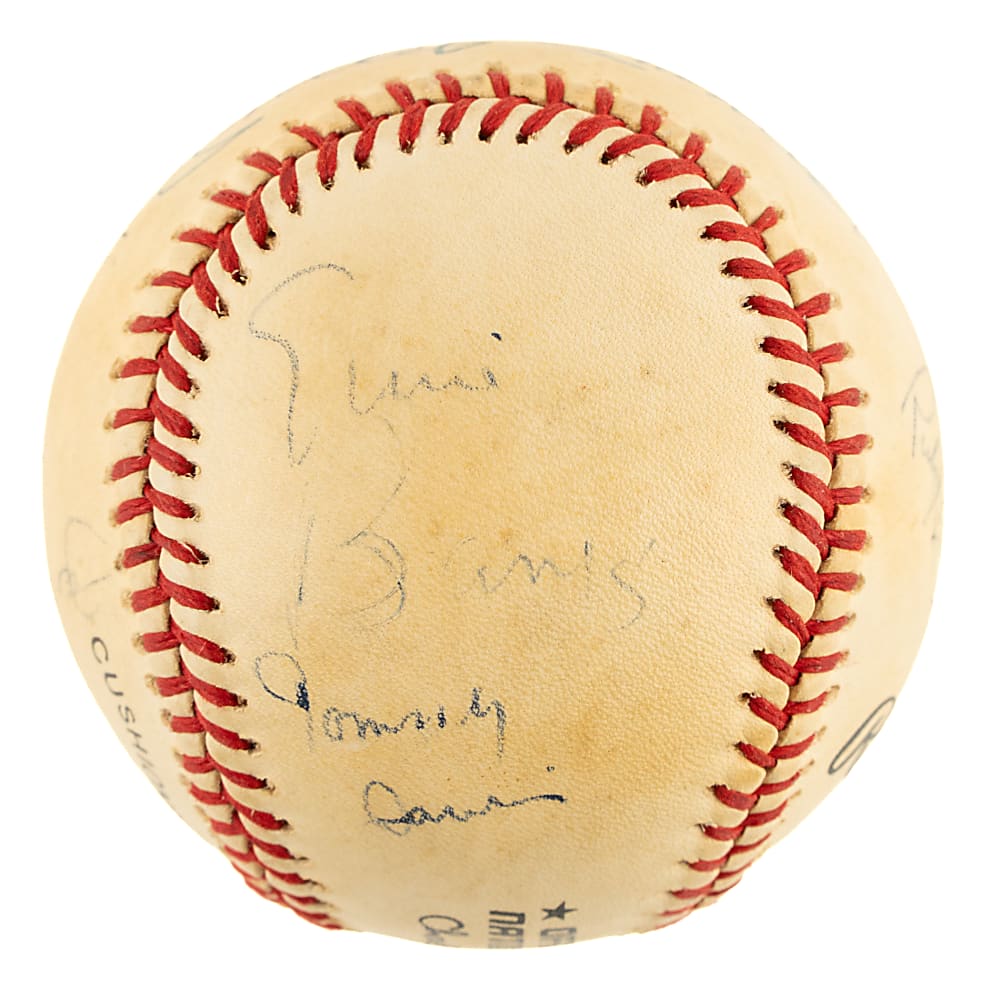 Hall of Fame and Stars Multi-Signed Baseball with Mickey Mantle, Elgin Baylor, and Rick Barry - JSA