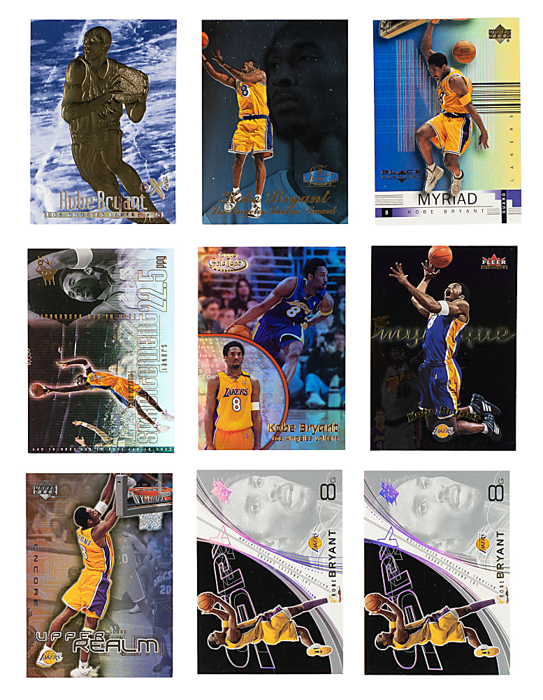 1996 to 2002 Topps, Fleer, and Upper Deck Kobe Bryant Collection (13)