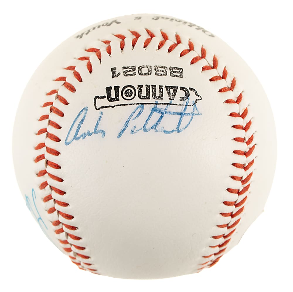 Mariano Rivera and Andy Pettitte Dual-Signed Baseball - JSA