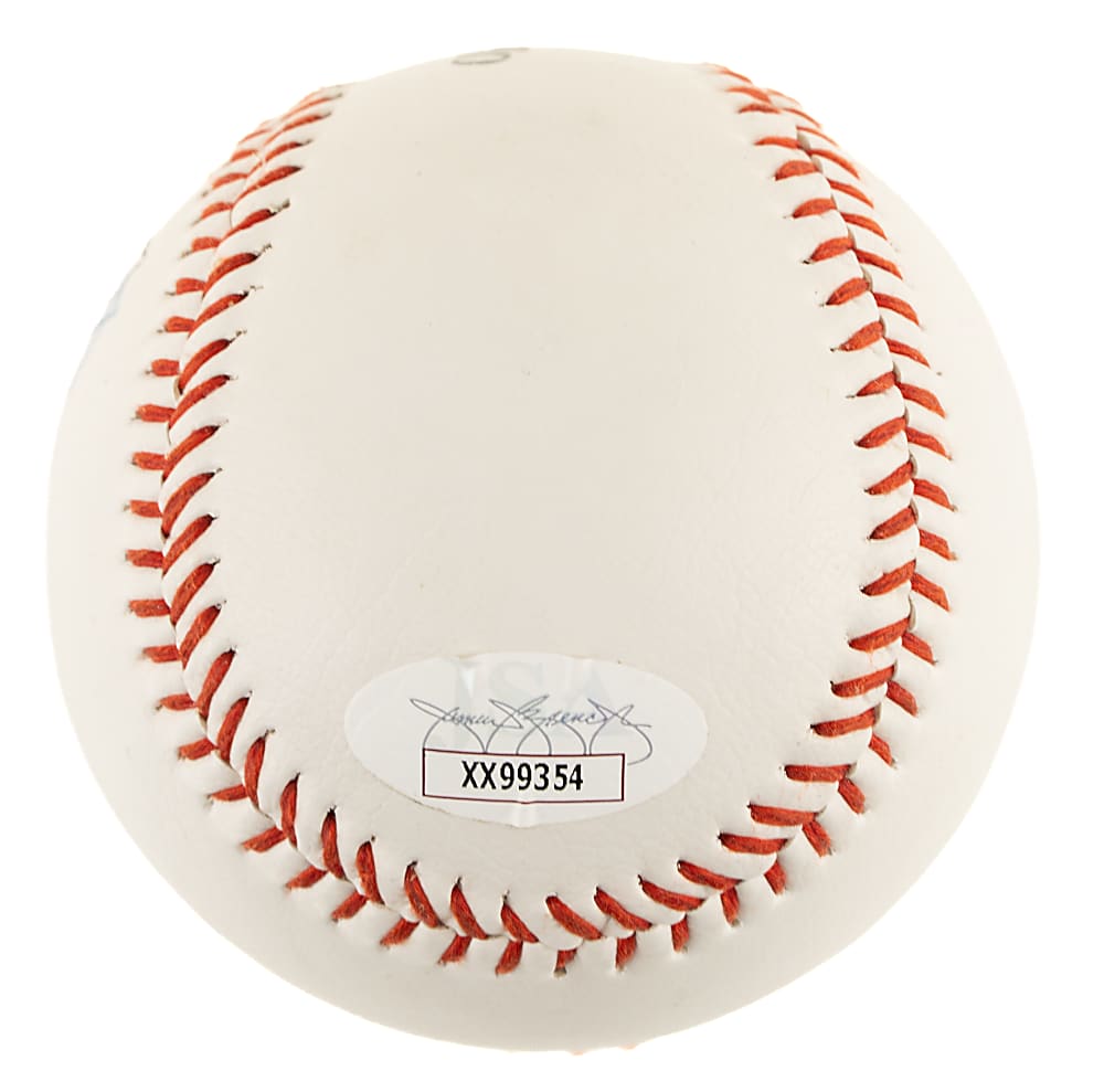 Mariano Rivera and Andy Pettitte Dual-Signed Baseball - JSA