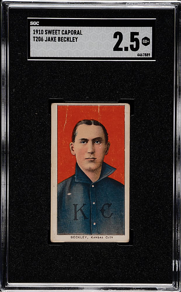 1909-1911 T206 White Border Jake Beckley SGC GOOD+ 2.5