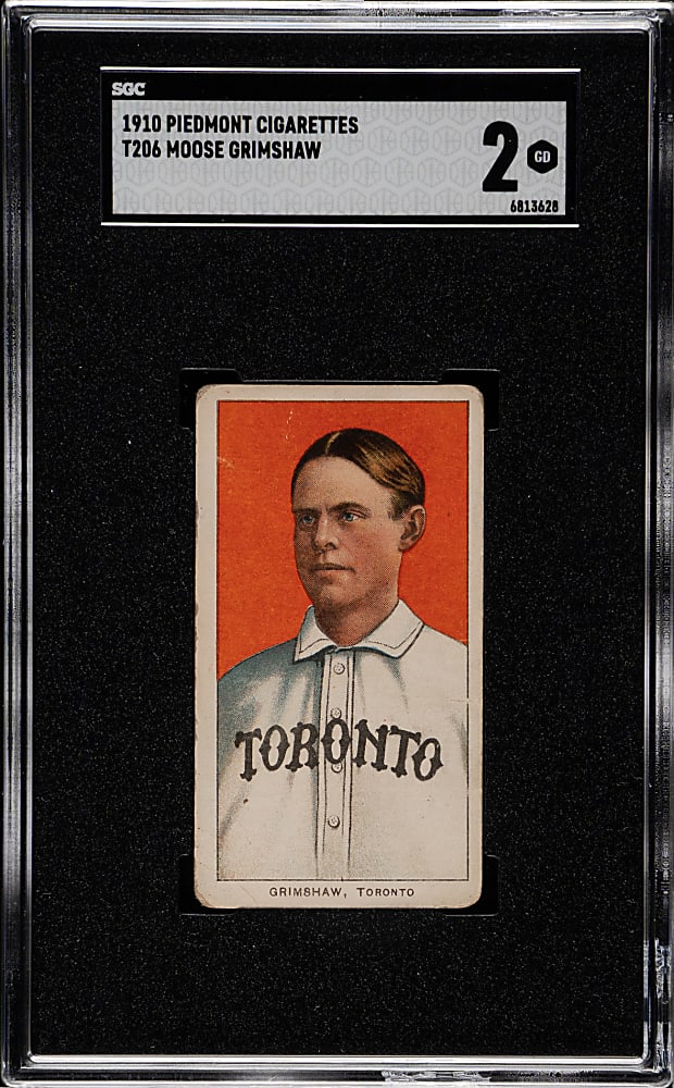 1909-1911 T206 White Border Moose Grimshaw SGC GOOD 2