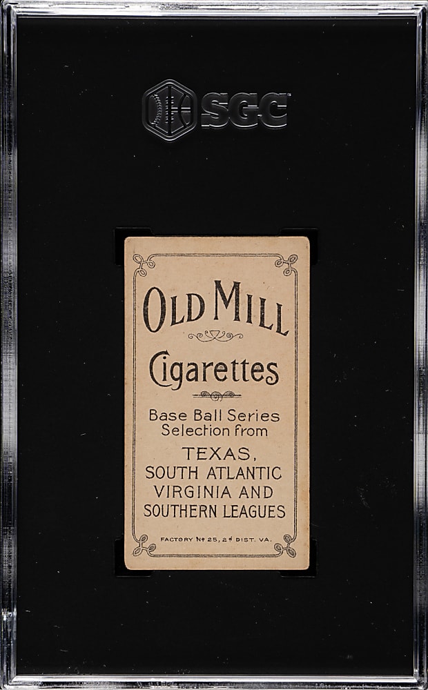 1909-1911 T206 White Border Cad Coles Southern Leaguer SGC GOOD 2 - Old Mill Back