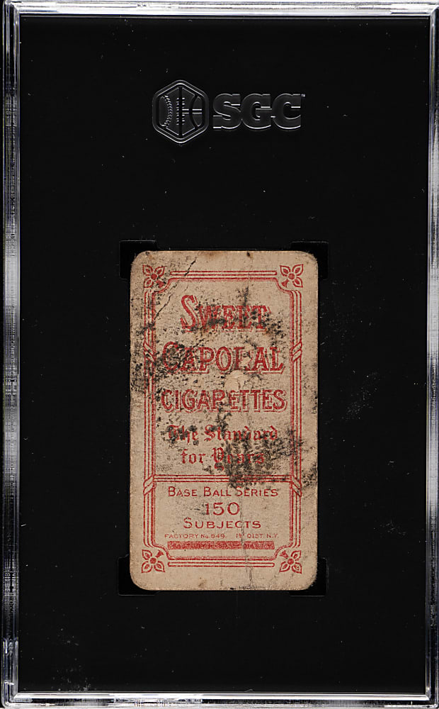 1909-1911 T206 White Border Walter Johnson Portrait SGC POOR 1