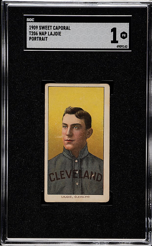 1909-1911 T206 White Border Nap Lajoie Portrait SGC POOR 1