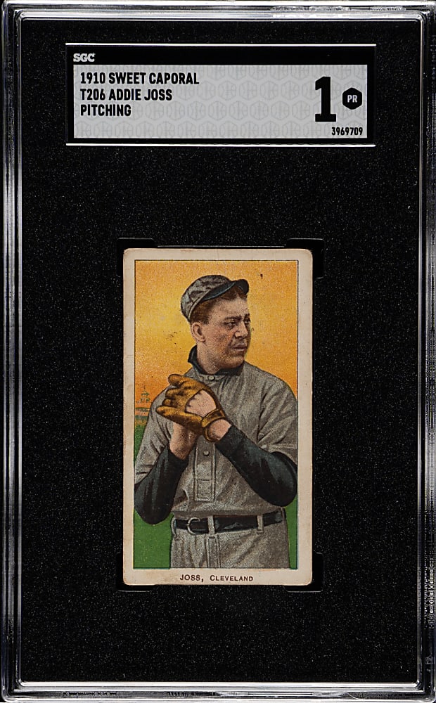 1909-1911 T206 White Border Addie Joss Pitching SGC POOR 1
