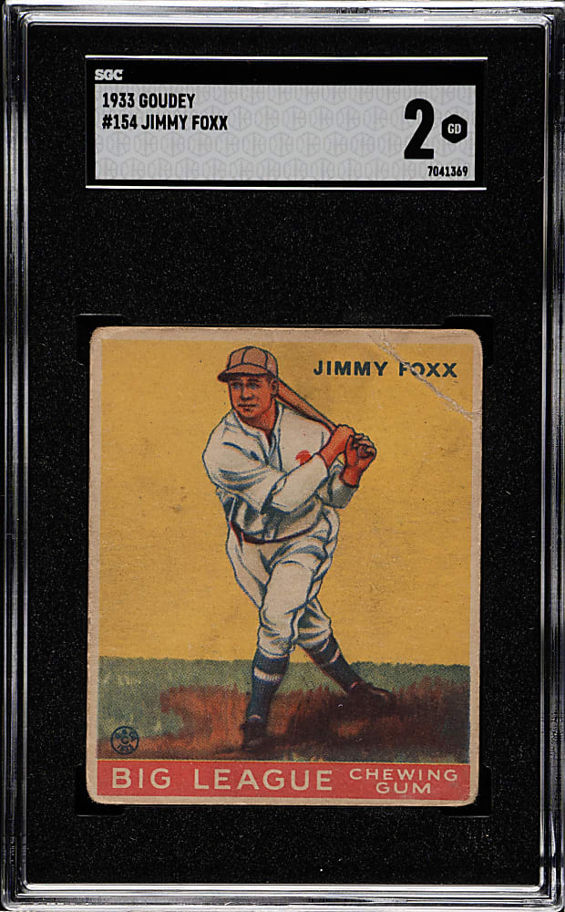 1933 R319 Goudey #29 Jimmie Foxx SGC GOOD 2