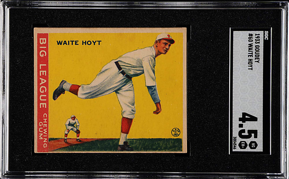 1933 R319 Goudey #60 Waite Hoyt SGC VG/EX+ 4.5
