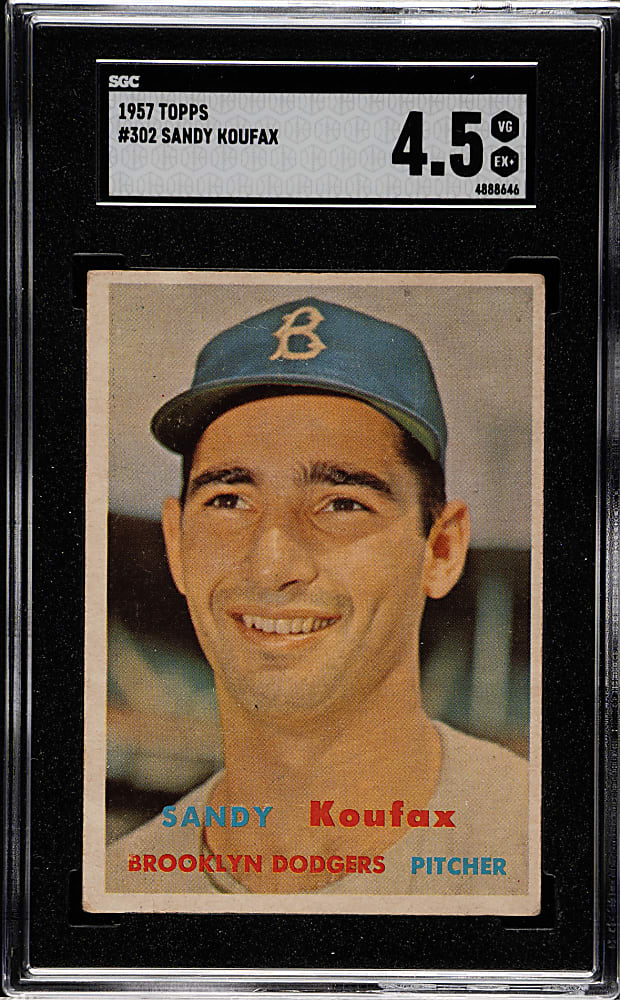 1957 Topps #302 Sandy Koufax SGC VG/EX+ 4.5