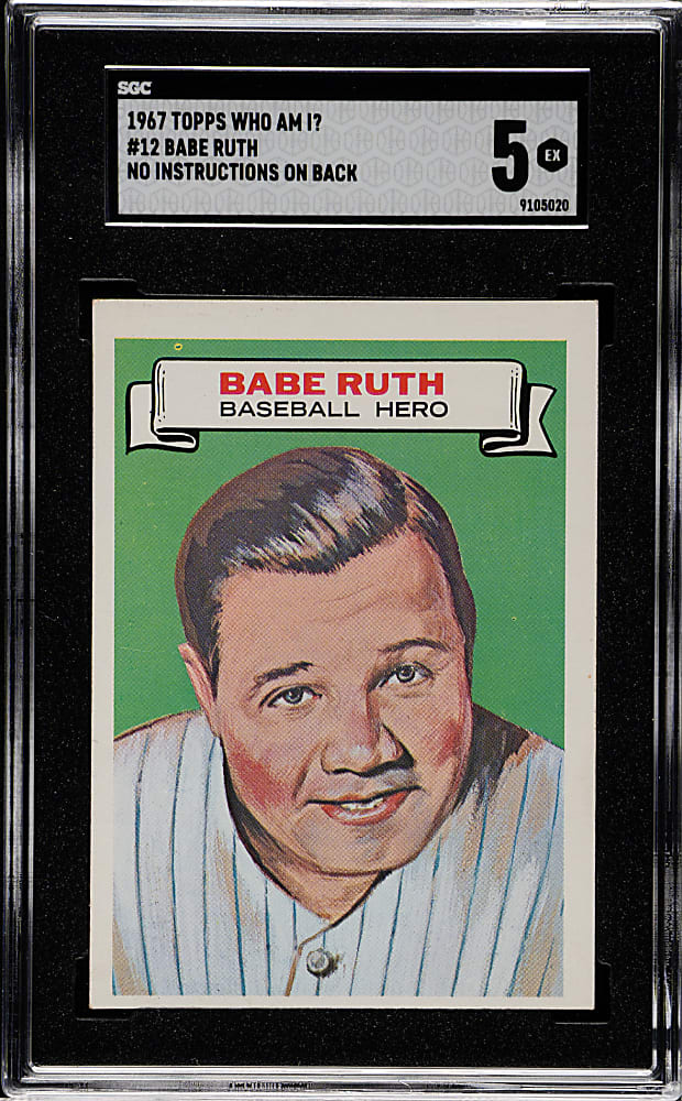 1967 Topps "Who Am I?" #12 Babe Ruth SGC EX 5