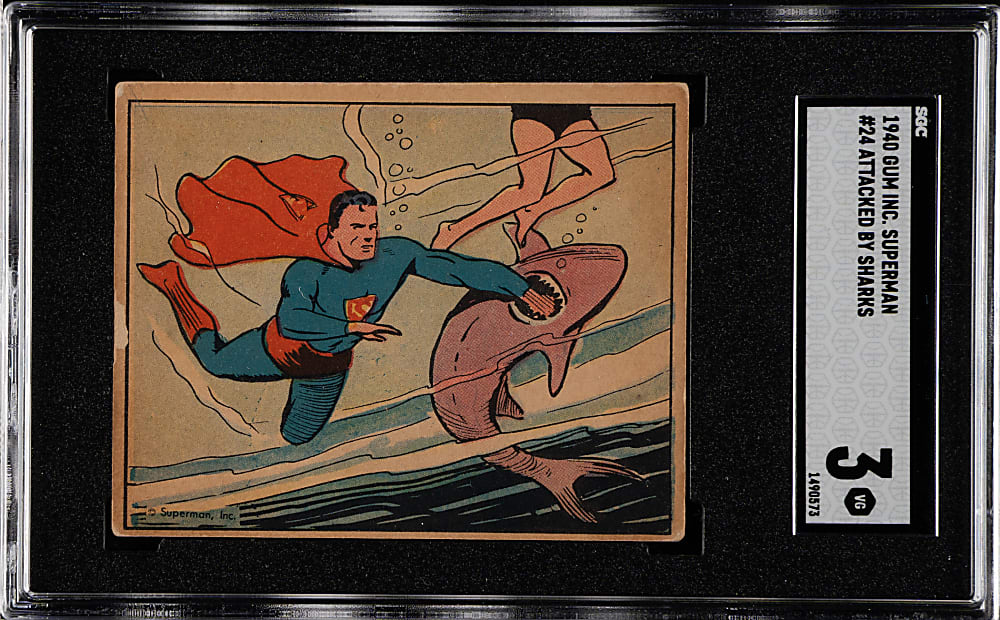 1940 R146 Leader Novelty "Superman" #24 Attacked by Sharks SGC VG 3