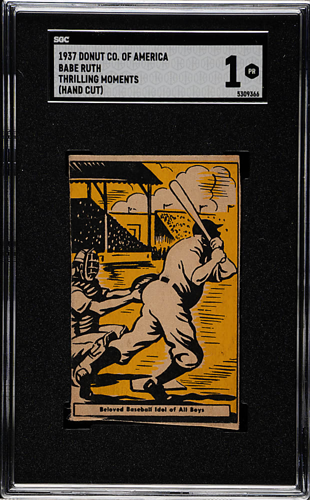 1937 Donut Co. of America "Thrilling Moments" Babe Ruth SGC POOR 1