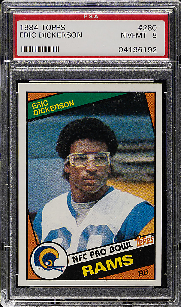 1984 Topps Football #280 Eric Dickerson Rookie PSA NM-MT 8
