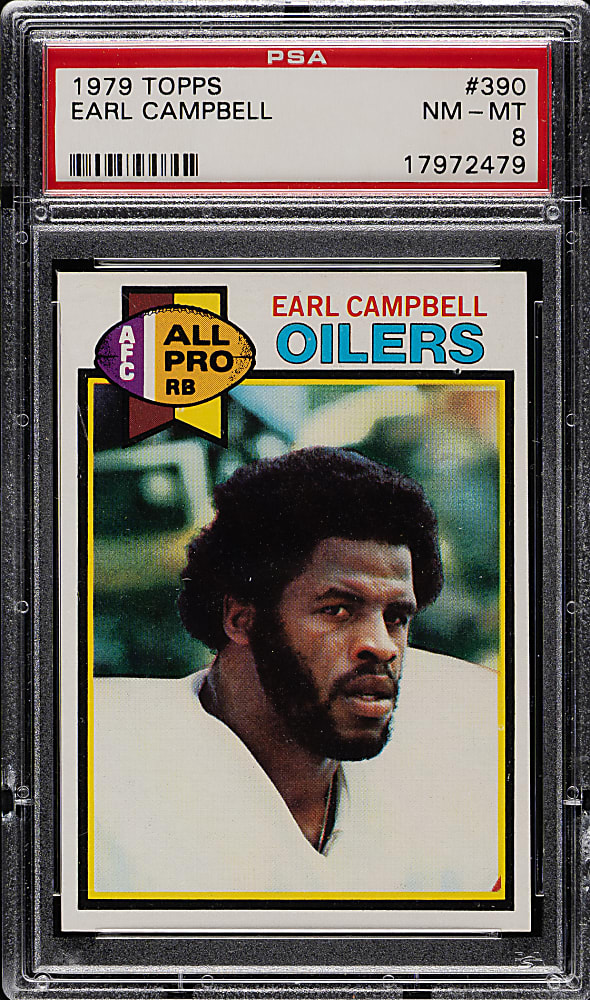 1979 Topps Football #390 Earl Campbell Rookie PSA NM-MT 8