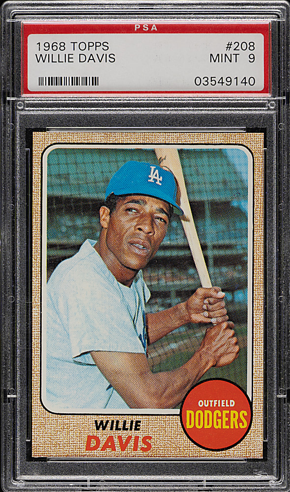 1968 Topps #208 Willie Davis PSA MINT 9