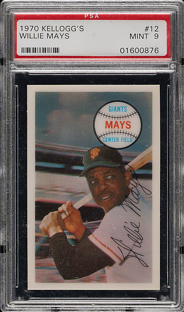 1970 Kellogg's #12 Willie Mays PSA MINT 9