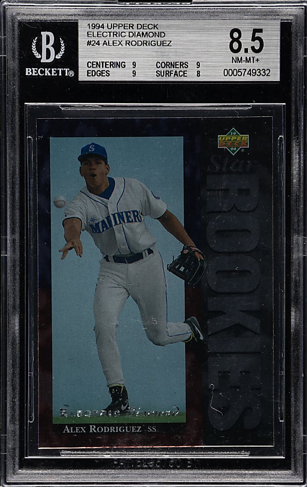 1994 Upper Deck Electric Diamond #24 Alex Rodriguez Rookie BGS NM-MT+ 8.5