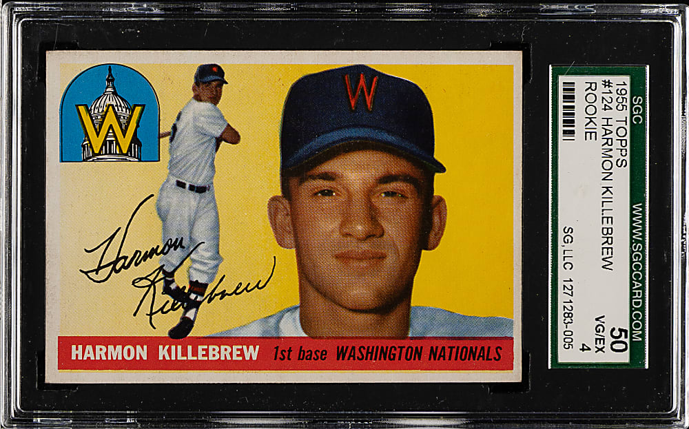 1955 Topps #124 Harmon Killebrew Rookie SGC VG/EX 50