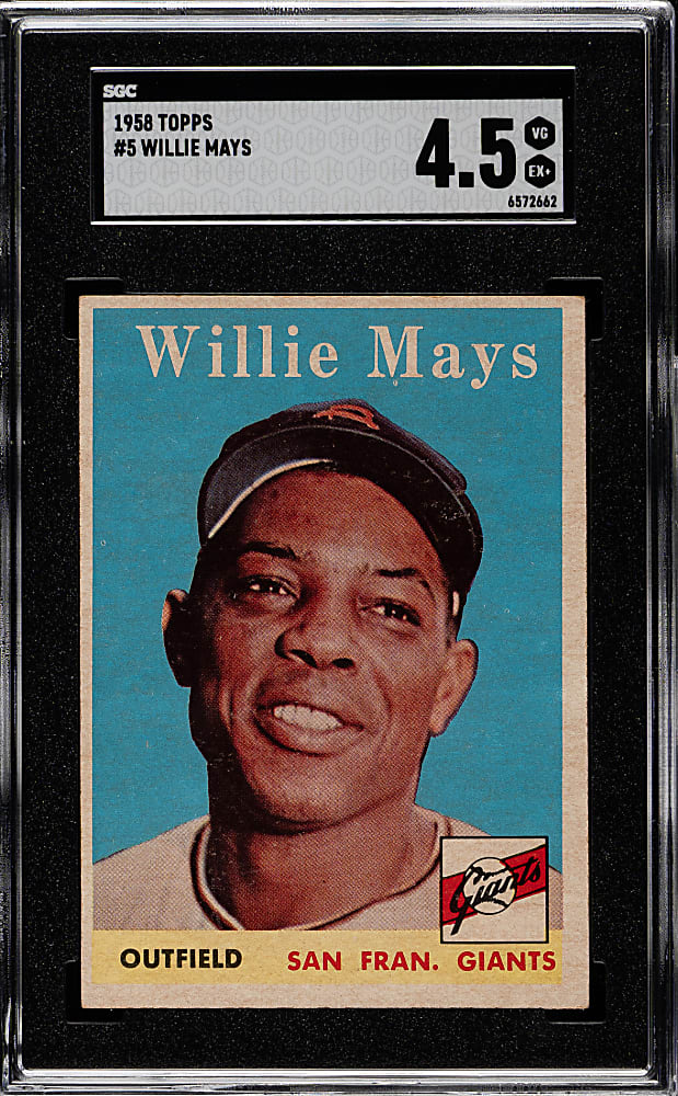 1958 Topps #5 Willie Mays SGC VG/EX+ 4.5