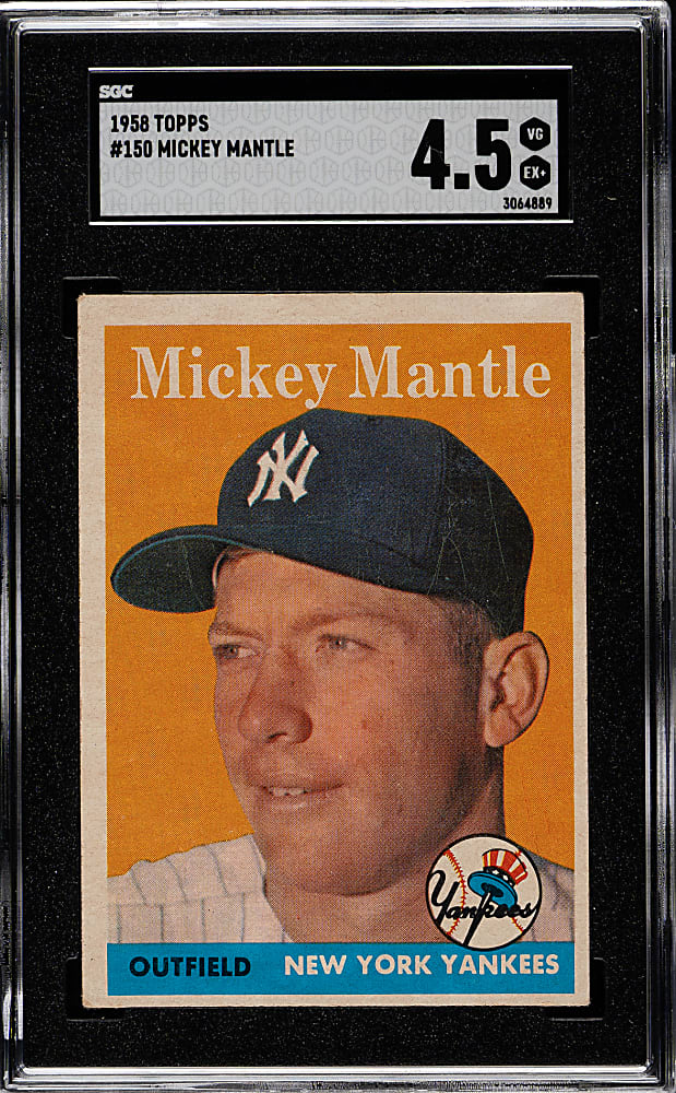 1958 Topps #150 Mickey Mantle SGC VG/EX+ 4.5