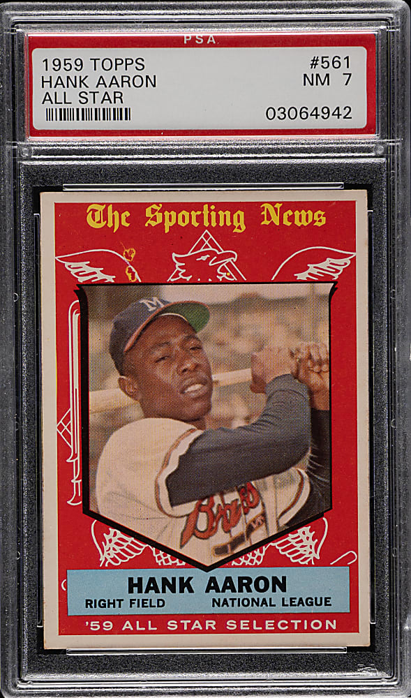 1959 Topps #561 Hank Aaron All-Star PSA NM 7