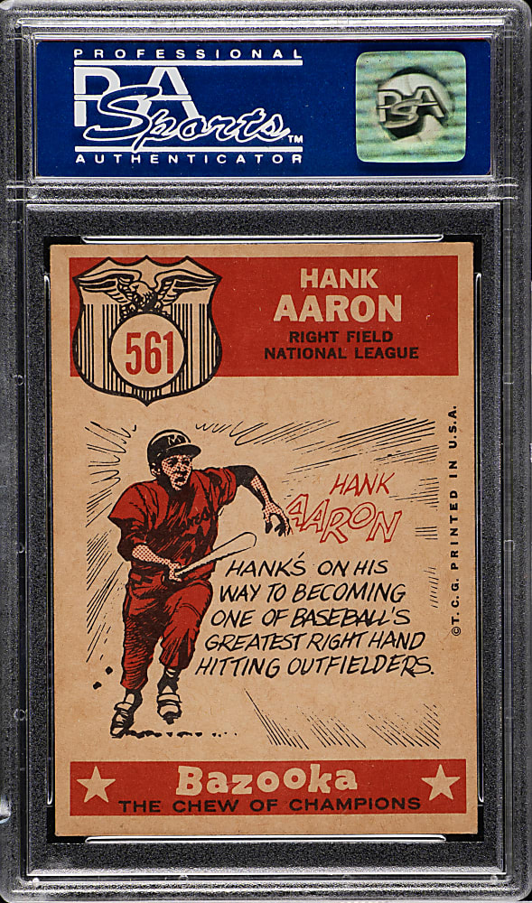 1959 Topps #561 Hank Aaron All-Star PSA NM 7