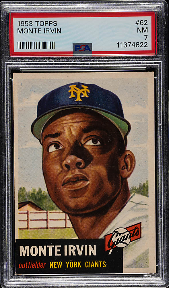 1953 Topps #62 Monte Irvin PSA NM 7