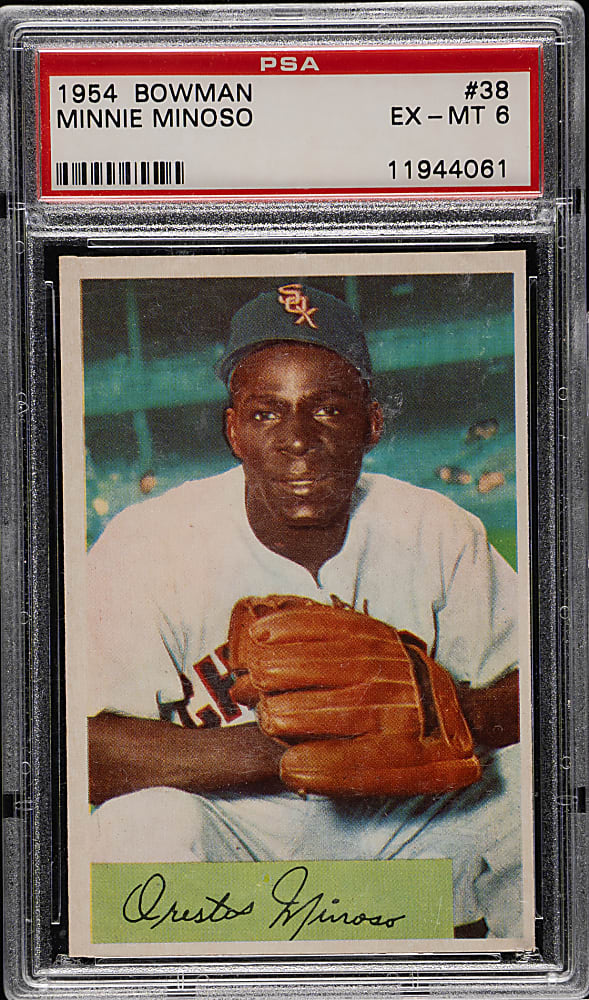 1954 Bowman #38 Minnie Minoso PSA EX-MT 6