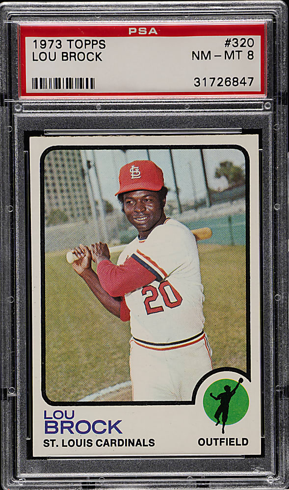 1973 Topps #320 Lou Brock PSA NM-MT 8