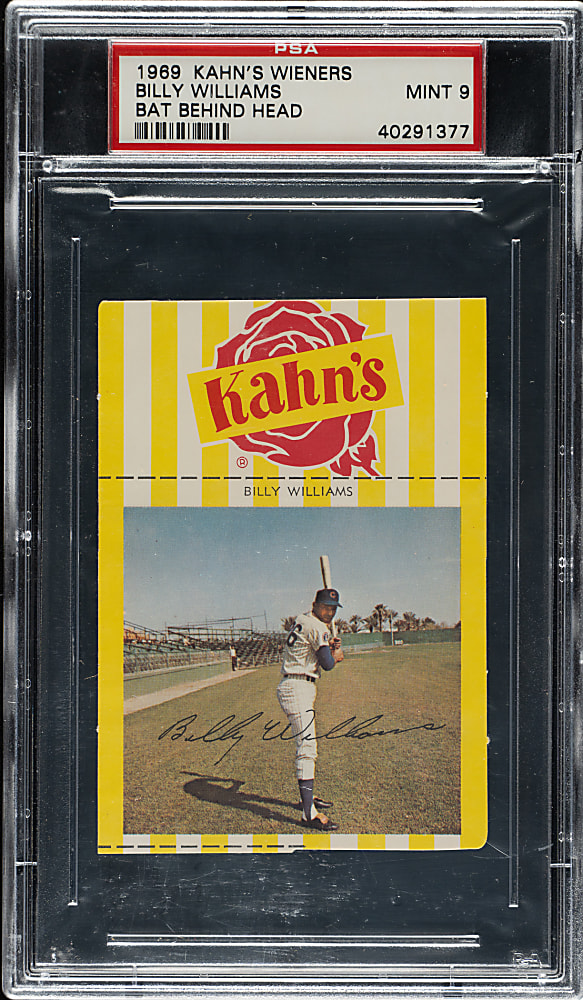 1969 Kahn's Wieners Billy Williams PSA MINT 9