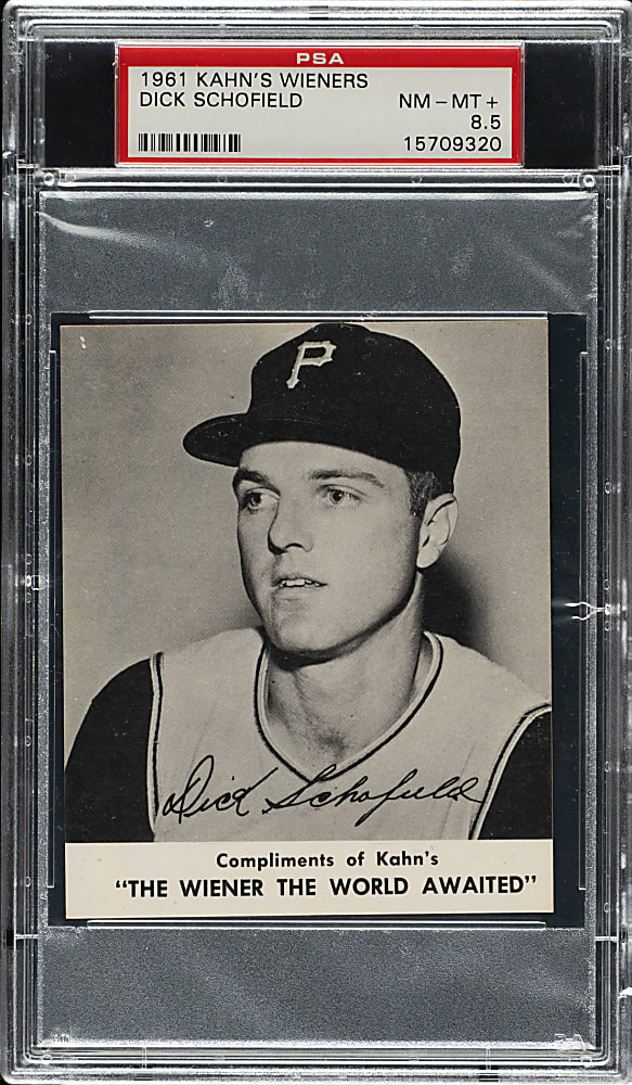 1961 Kahn's Wieners Dick Schofield PSA NM-MT+ 8.5