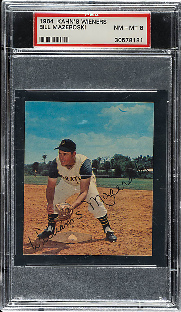1964 Kahn's Wieners Bill Mazeroski PSA NM-MT 8